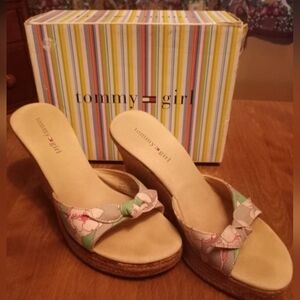 Tommy Girl Open Toed Wedges